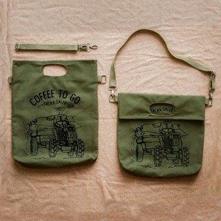 Túi vải canvas coffee to go handbag | salax saler