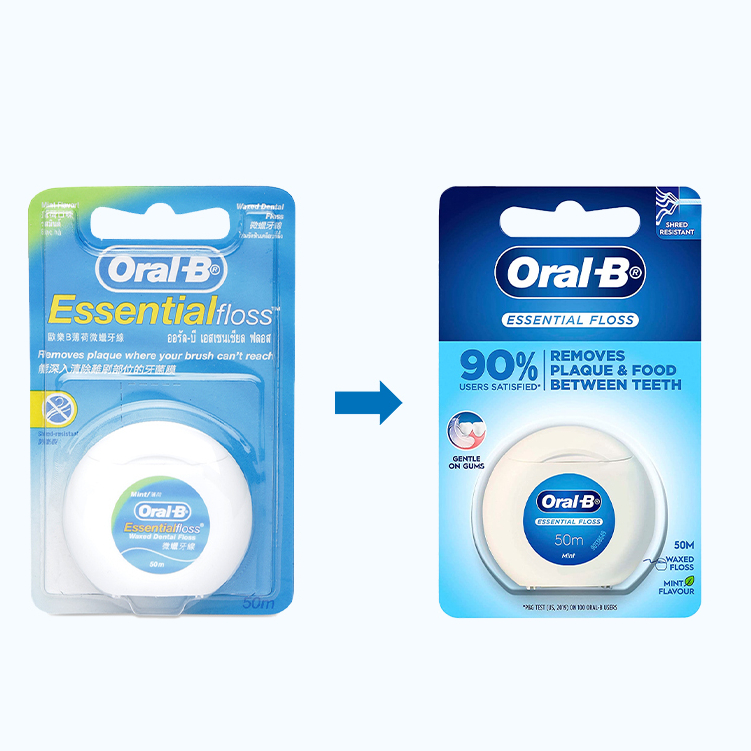 Dụng cụ vệ sinh oral b Esential chỉ nha khoa oralb Floss Waxed Dental Floss