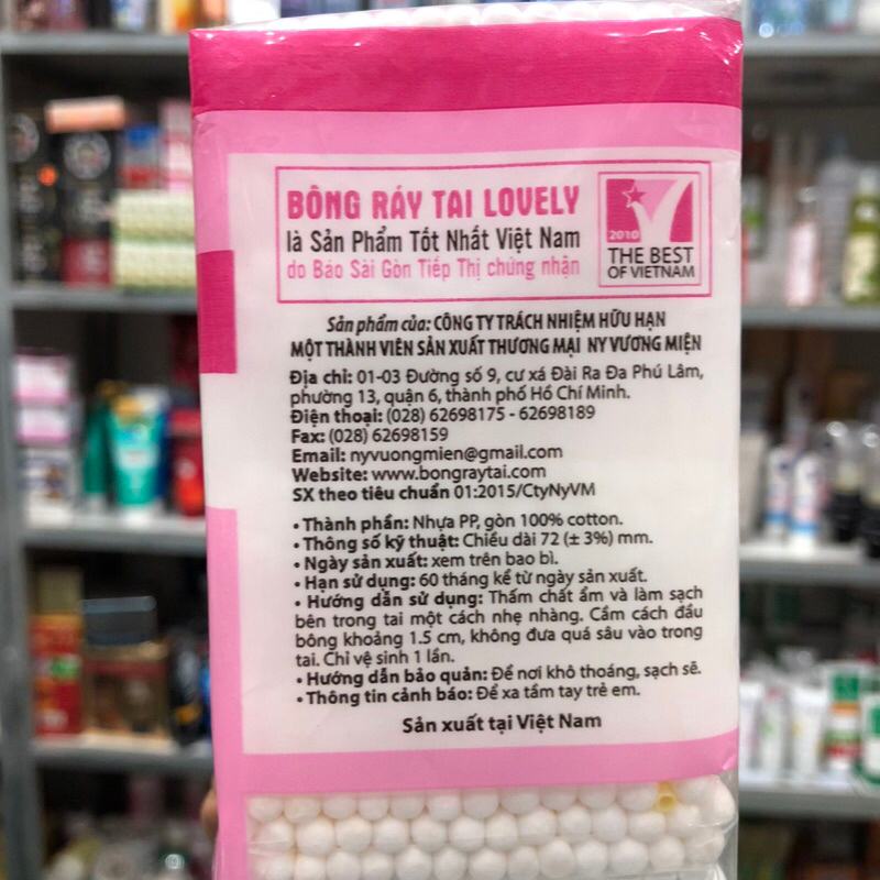 Tăm bông ráy tai Lovely 450 que
