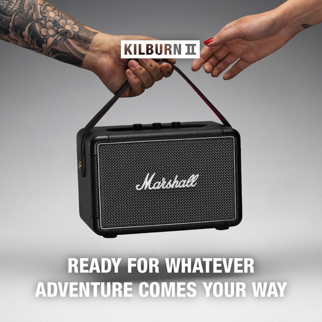 MARSHALL KILBURN II BLACK & BRASS - loa bluetooth, loa di động