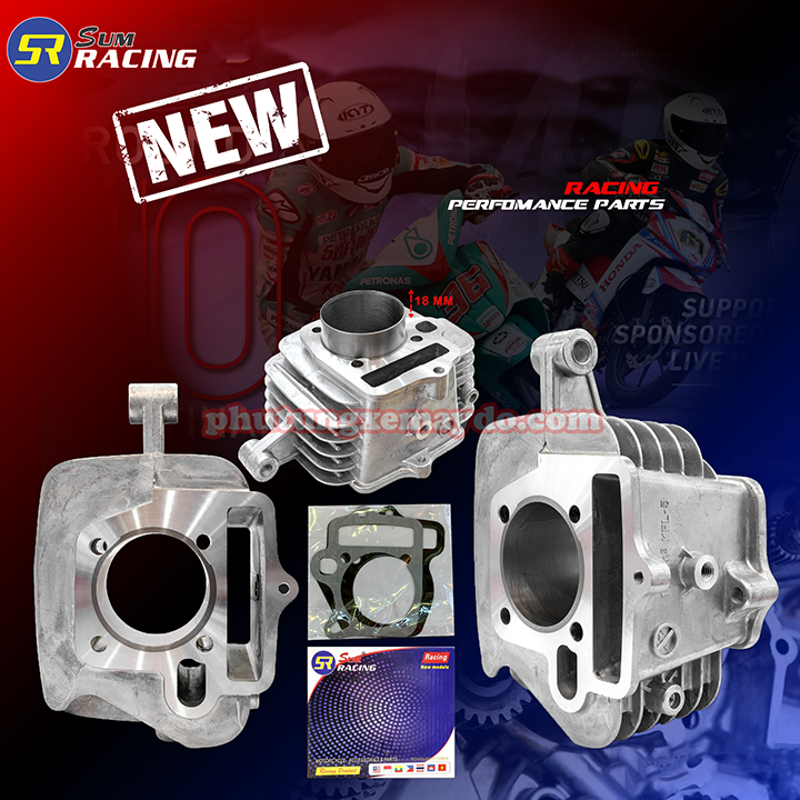 Bộ Lòng Nhôm Wave Dream Trái  110 trái 54 56 62  Đóng số 49cm3 ,  Đóng số  108Cm3 Full Trái Bạc Ắc Ron  piston bạc