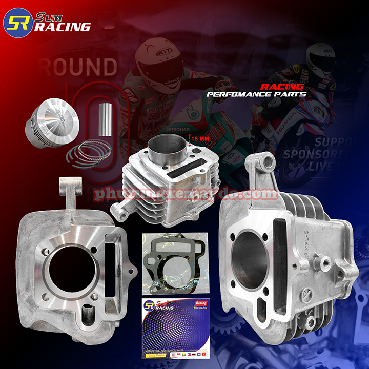 Bộ Lòng Nhôm Wave Dream Trái  110 trái 54 56 62  Đóng số 49cm3 ,  Đóng số  108Cm3 Full Trái Bạc Ắc Ron  piston bạc