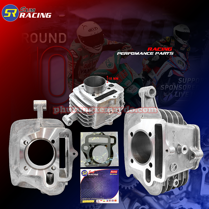 Bộ Lòng Nhôm Wave Dream Trái  110 trái 54 56 62  Đóng số 49cm3 ,  Đóng số  108Cm3 Full Trái Bạc Ắc Ron  piston bạc