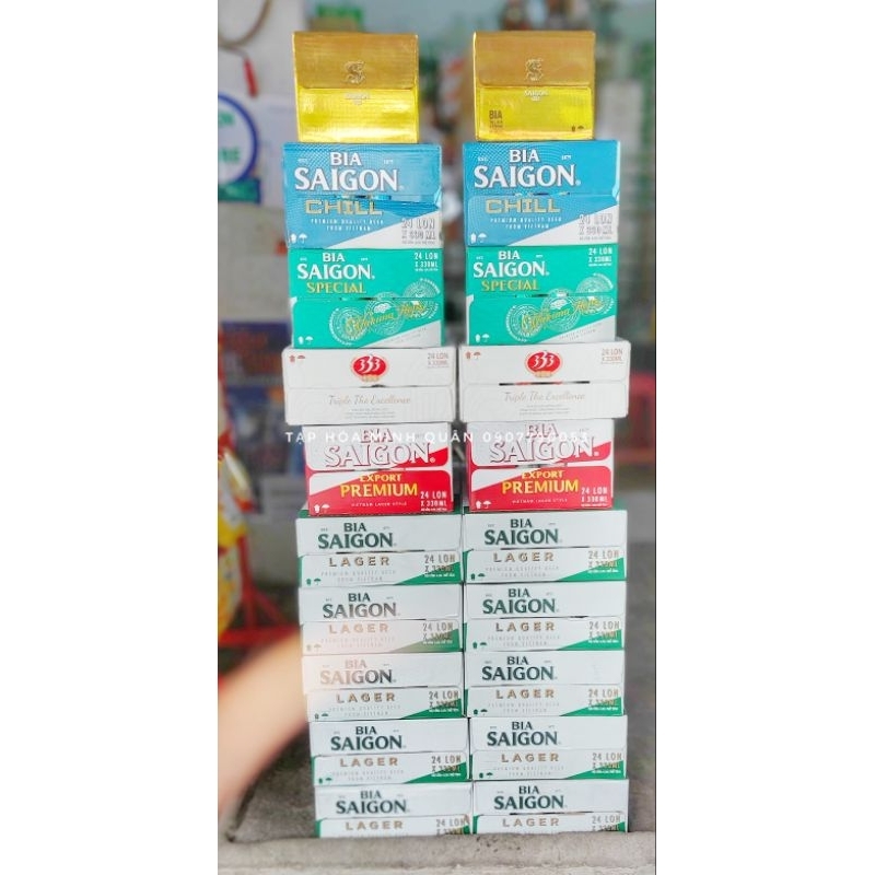 THÙNG BIA SÀI GÒN GOLD - 18 LON - DATE MỚI