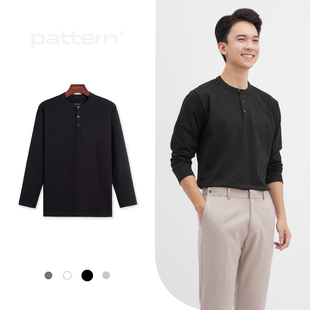 Áo cổ tàu dài tay Cotton PATTERN PA032