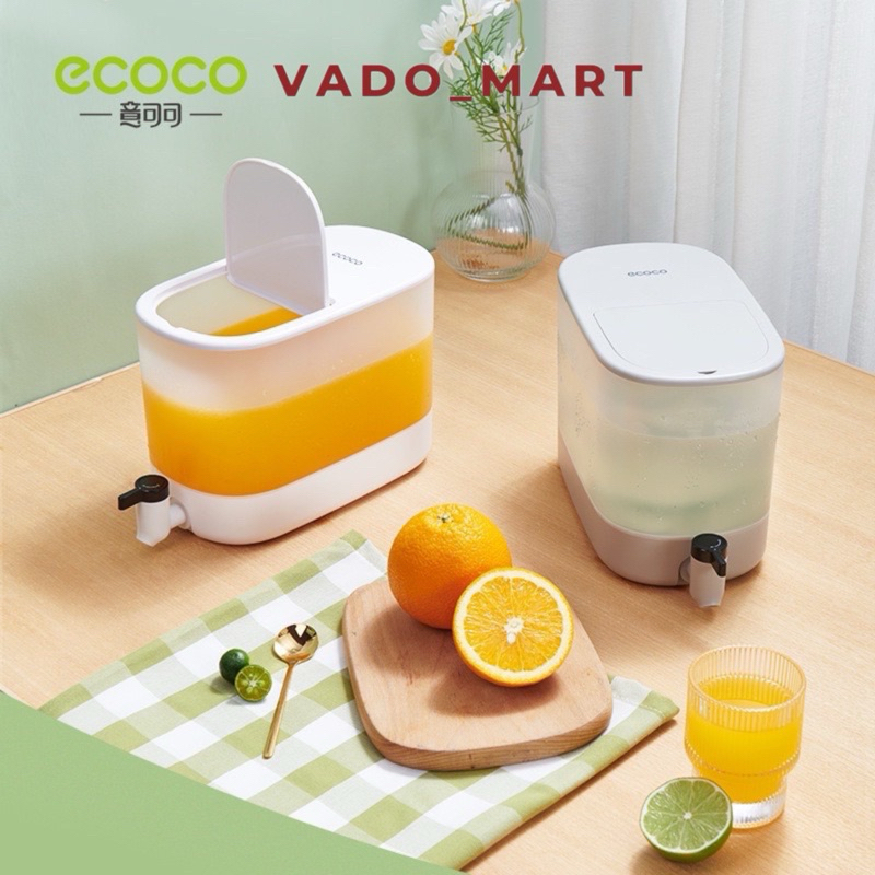 Bình Nước Ecoco Có Vòi Để Tủ Lạnh Để Bàn 4Lít Nhựa Cao Cấp An Toàn