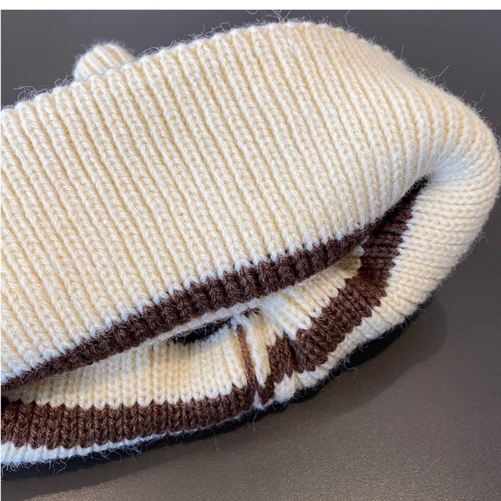 MŨ LEN GẤU DỆT KIM HỌA TIẾT SỌC NGANG THỜI TRANG CHO BÉ TỪ 6-15kg