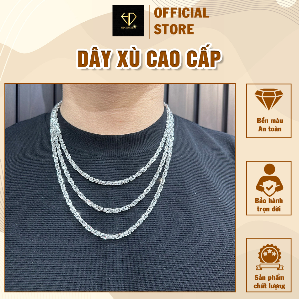 Dây Chuyền HD Jewelry - Dây Chuyền Bạc Cao Cấp Siêu Sáng Và Sang Trọng, Được Làm Từ Bạc Cao Cấp 925 