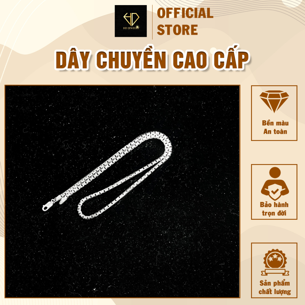 Dây Chuyền Bạc HD Jewelry - Dây Chuyền Cao Cấp Được Thiết Kế Từ Bạc 925 Cao Cấp Sang Trọng, Siêu Sán