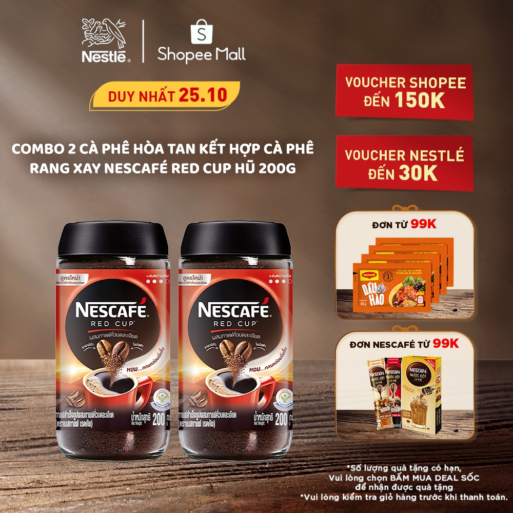 Combo 2 Cà phê Nescafé Red Cup 200g/hộp