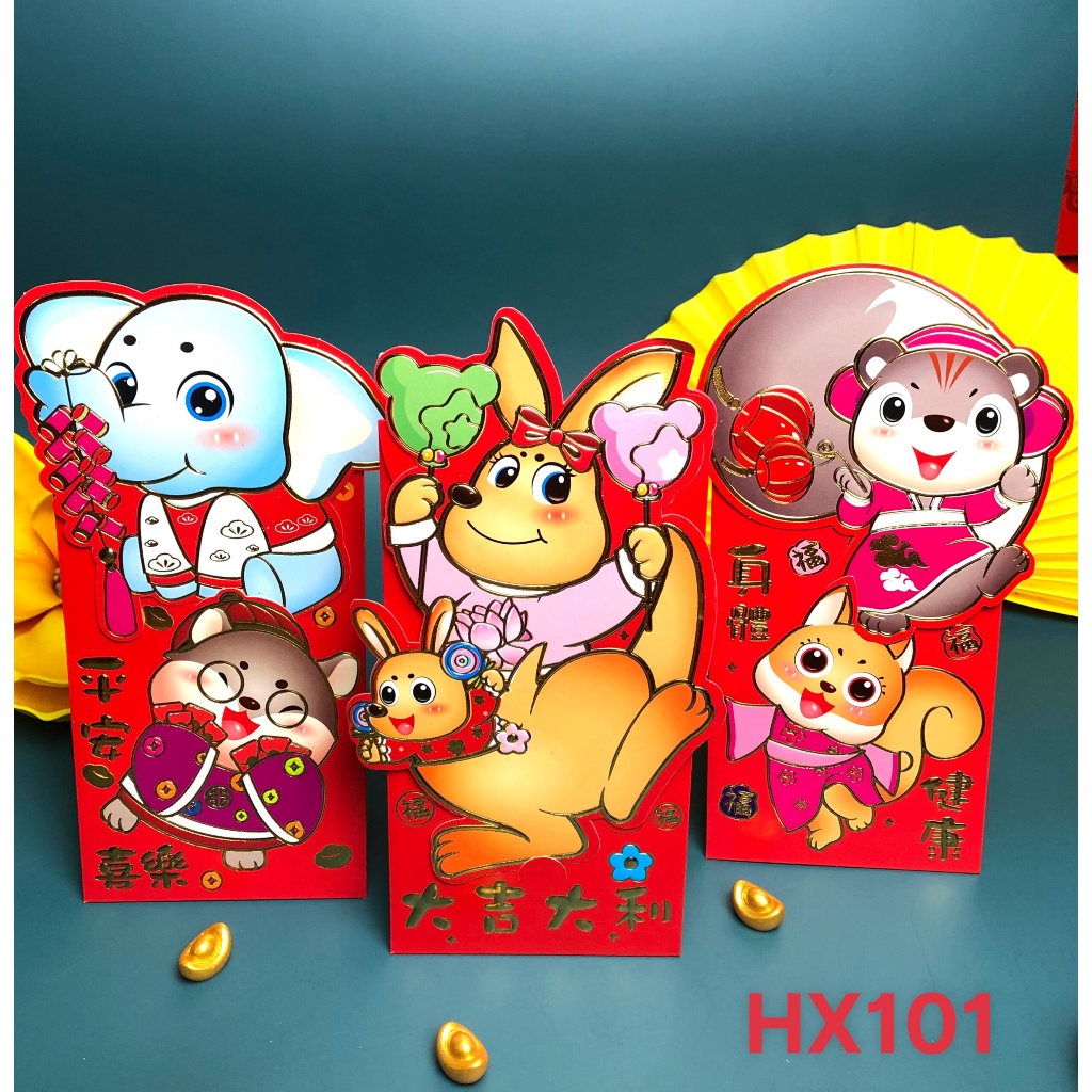 Bao Lì Xì Chibi Chipi 3D - SET 3 Lì Xì Hoạt Hình Tết GIÁP THÌN 2024 LOẠI LỚN 9X17cm Con Rồng Dễ Thương HOT TREND GIÁ SỈ