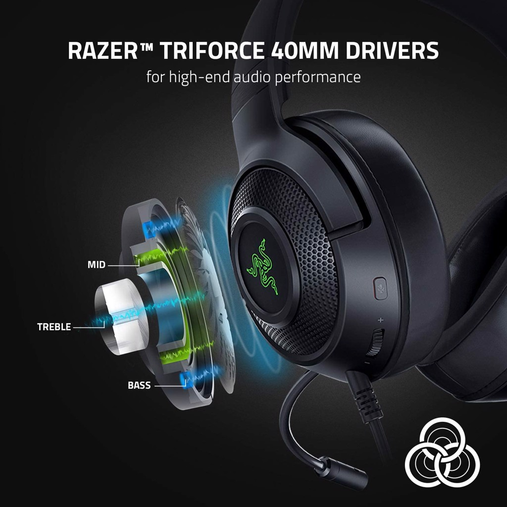 Tai nghe Gaming có dây Razer Kraken V3 X - Hàng Chính Hãng