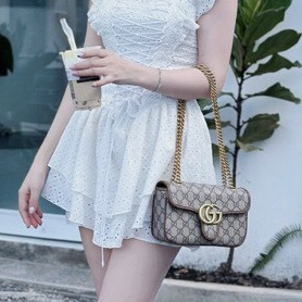 Túi Xách Nữ Kèm Dây Xích Siêu Sang Chảnh Đi Chơi Đi Tiệc Rất Phù Hợp