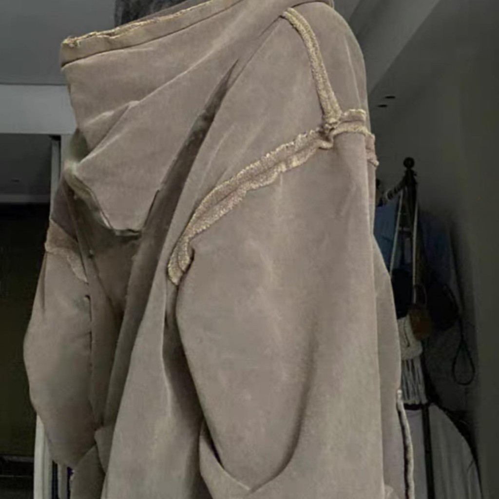 Áo khoác hoodie dip mũ siêu rộng vải thái bụi giả bò siêu chất