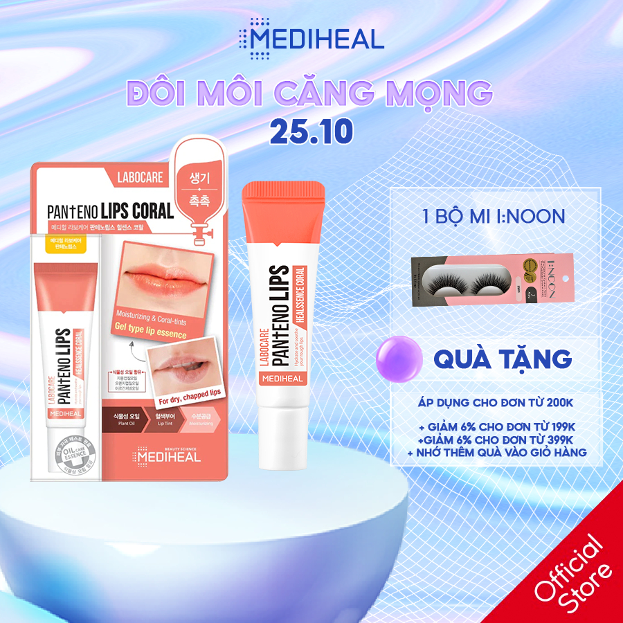 Son dưỡng môi ban ngày Mediheal Labocare Pantenolips Healssence Coral 10ml