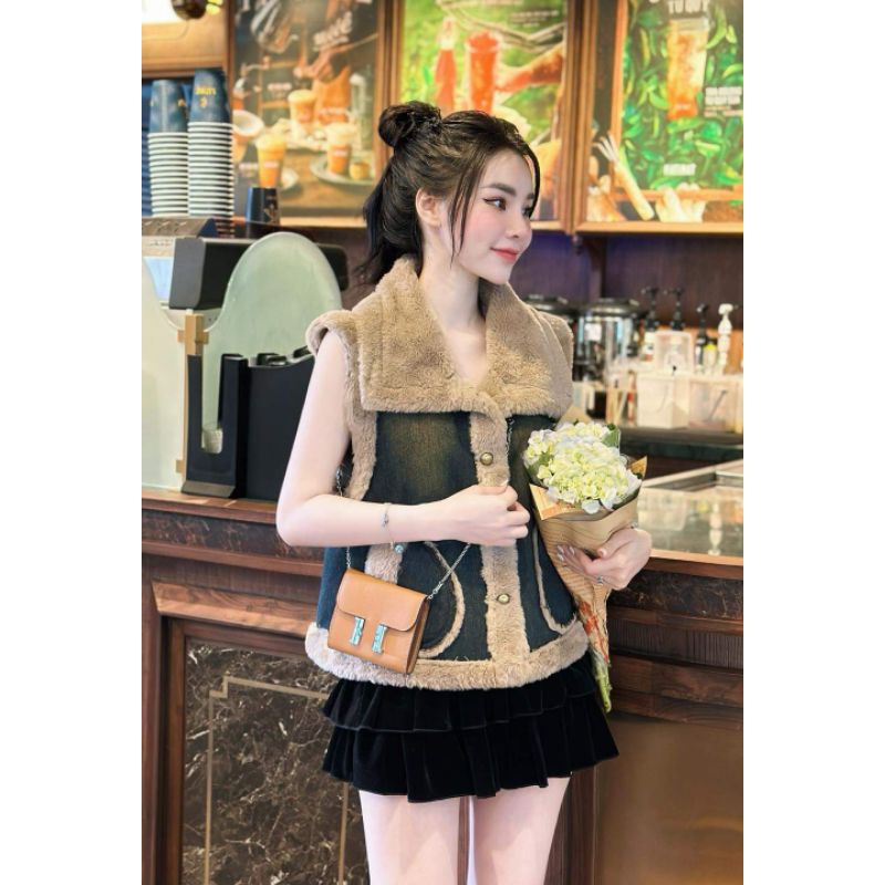 Áo ghi lê bò lót lông siêu ấm