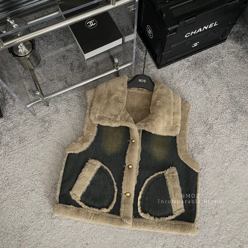 Áo ghi lê bò lót lông siêu ấm