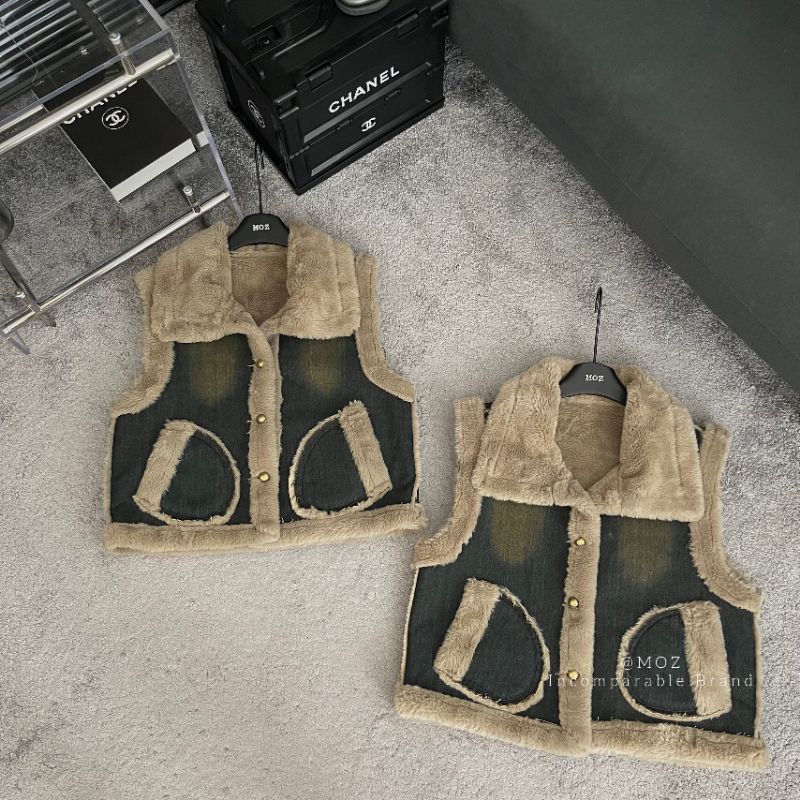 Áo ghi lê bò lót lông siêu ấm