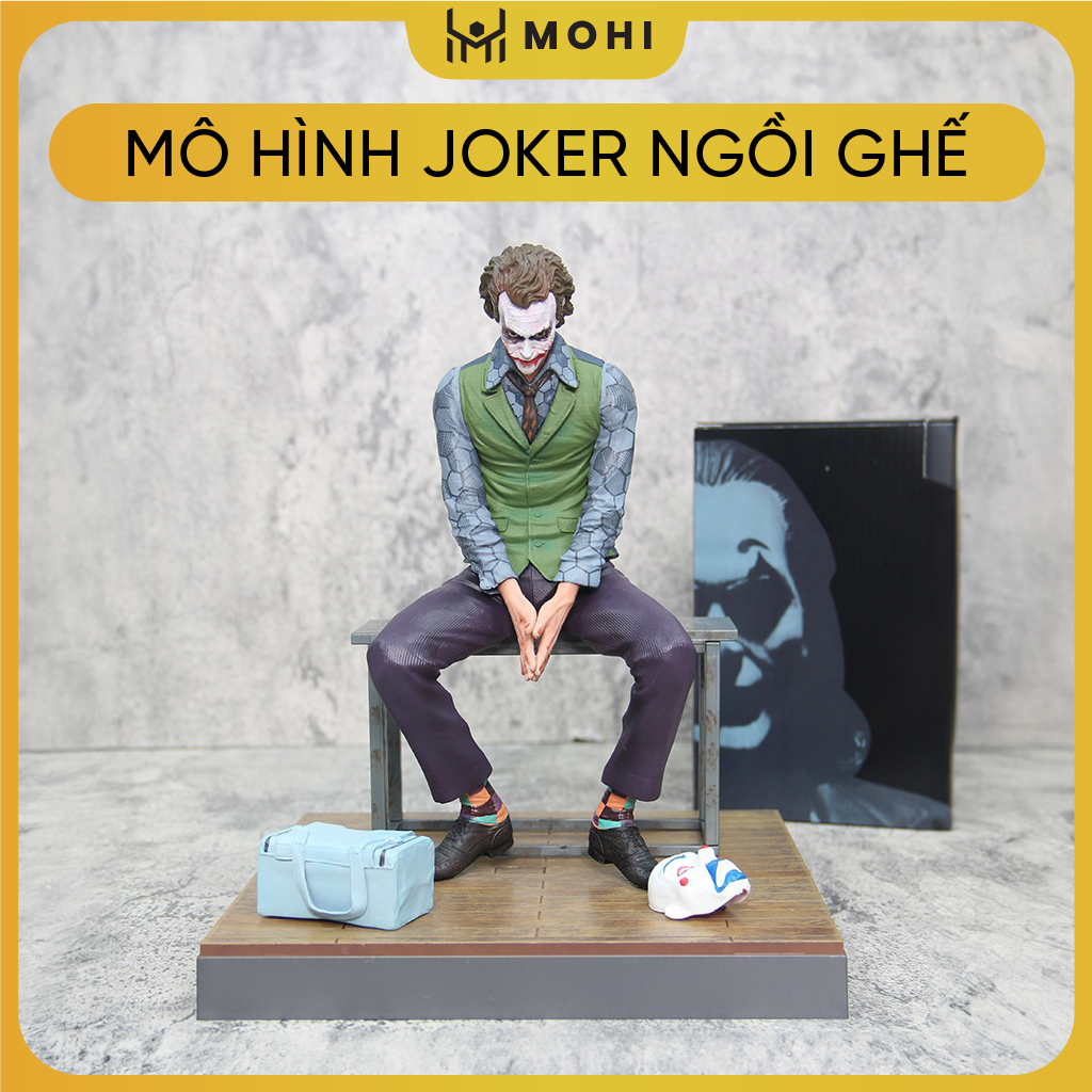 Mô hình nhân vật Joker ngồi ghế siêu thực cao cấp bản The Dark Knight DC comics figure joker Heath Ledger batman 2008 28
