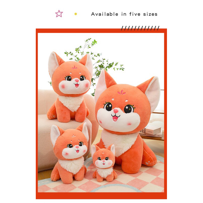 Gấu bông tiểu hồ ly lông tuyết -kích thước 40 cm và 55cm  và 75cm gấu bông cáo hàng nhập khẩu đẹp hợp mọi lứa tuổi