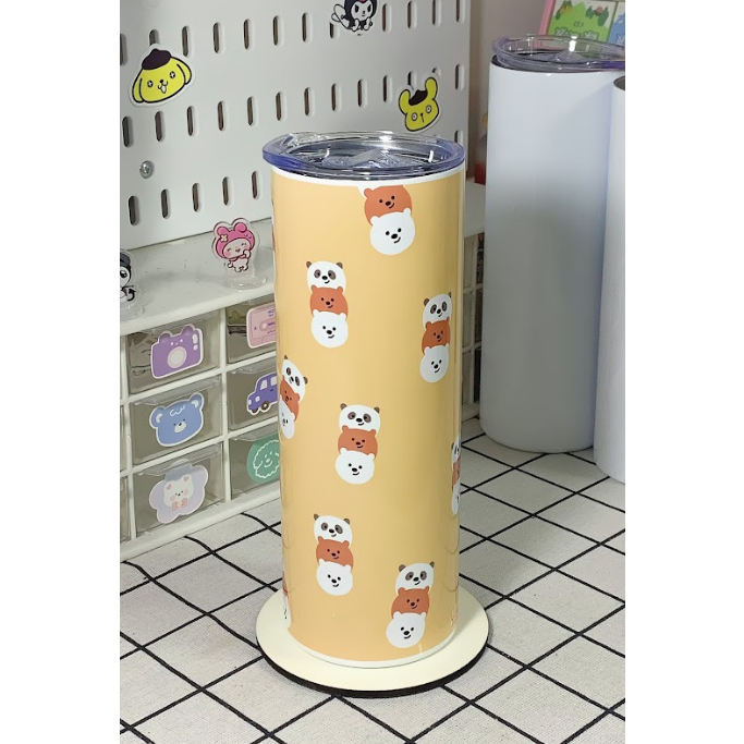 Bình giữ nhiệt cute hình We Bare Bears  -600ml - Inox 304 -Tặng Túi Xách -Kawaii Dreamland