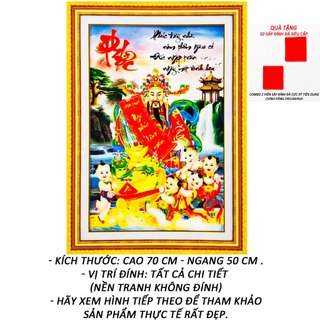 Tranh đính đá giá rẻ - phúc đầy nhà năm thêm giàu có 08 - tranh minh hiền