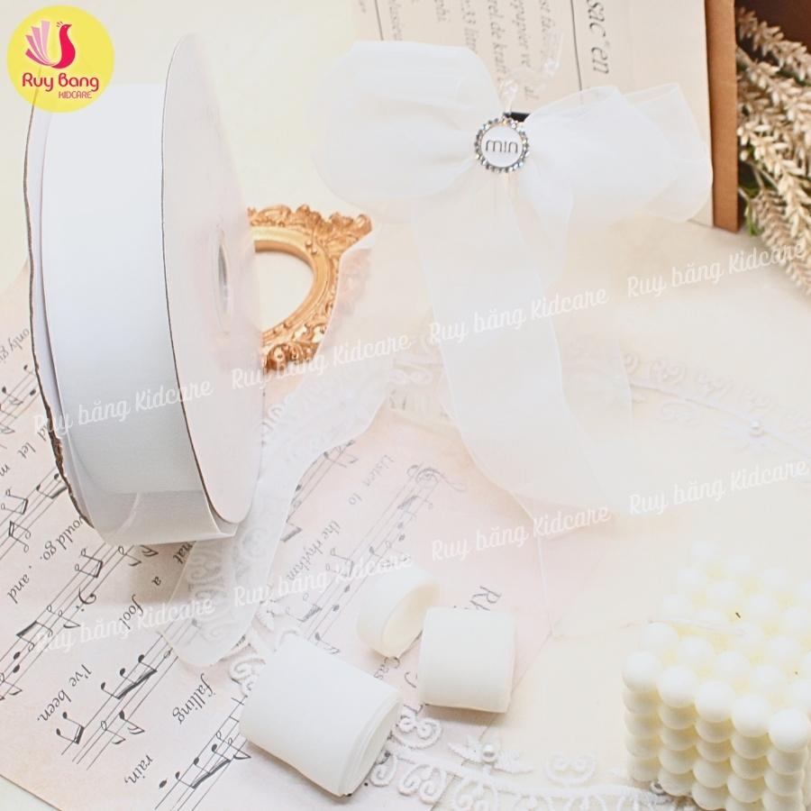 Ruy băng voan mướt HQ dùng làm nơ kẹp tóc, nơ trang trí...