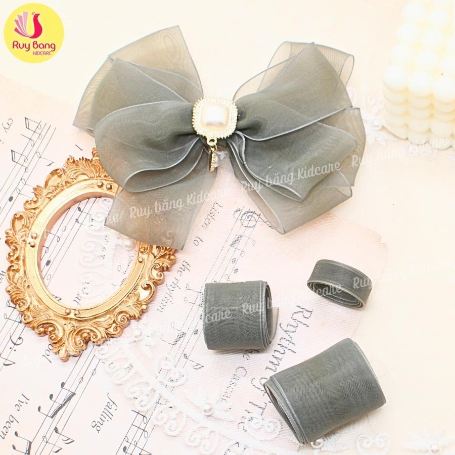 Ruy băng voan mướt HQ dùng làm nơ kẹp tóc, nơ trang trí...
