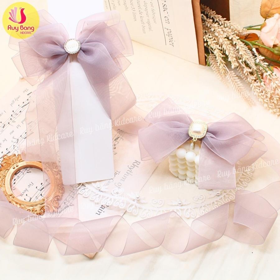 Ruy băng voan mướt HQ dùng làm nơ kẹp tóc, nơ trang trí...