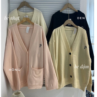 Áo khoác len cadigan chữ P