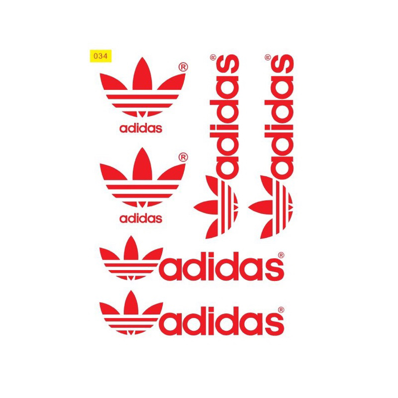 Tem hình dán sticker chữ ADIDASSS tem 4 lớp chống nước
