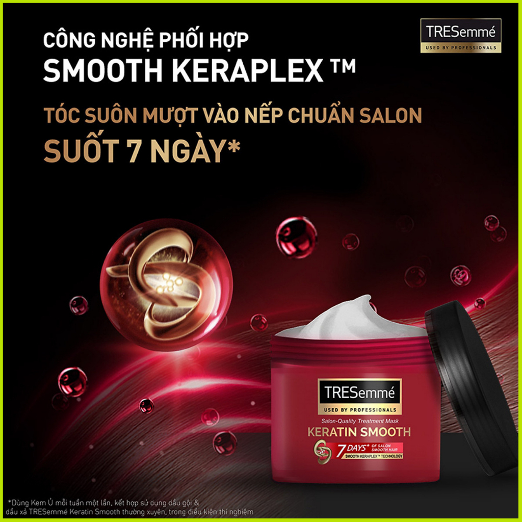 Kem Ủ Tóc Tresemme Keratin Smooth 50g, Tinh Dầu Argan Vào Nếp Suôn Mượt, Dầu Hấp Ủ Tóc Keratin Chính Hãng