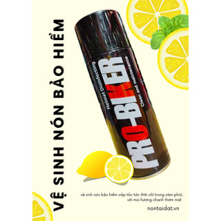 Chai xịt bọt tuyết PROBIKER CLEAN PRO vệ sinh khử mùi nón bảo hiểm, áo khoát, găng tay nhanh
