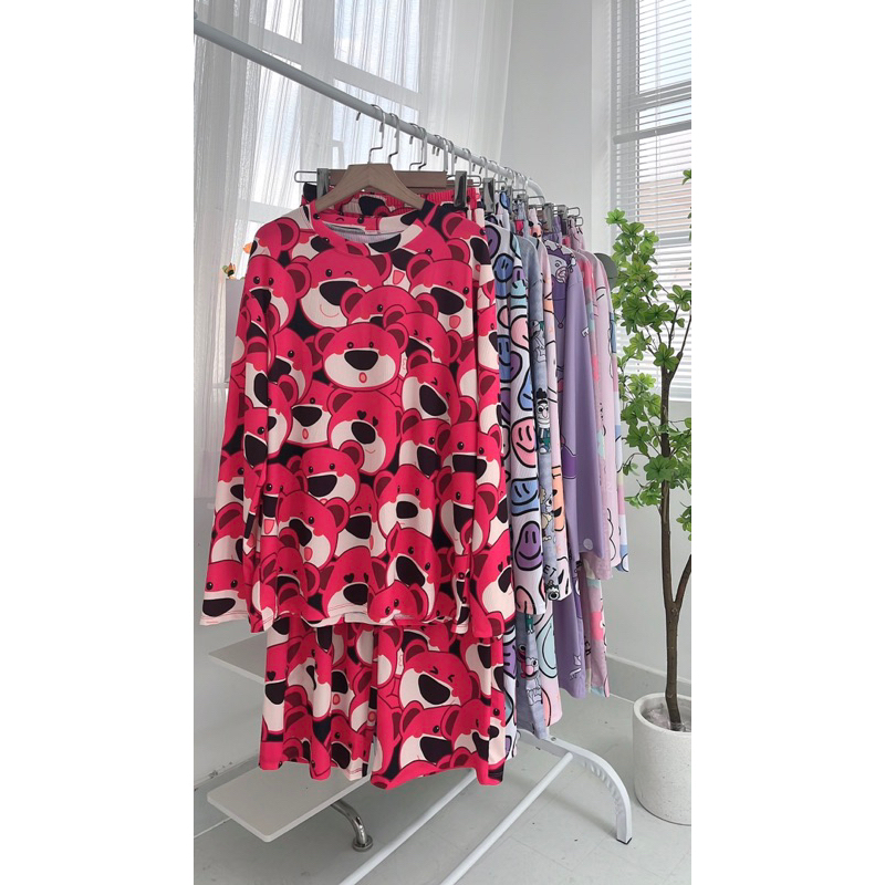 Bộ ngủ thun tăm mát lạnh bigsize 185