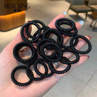 20 dây chun bộc tóc sợi nhỏ - Dây lò xo nhựa xoắn đen