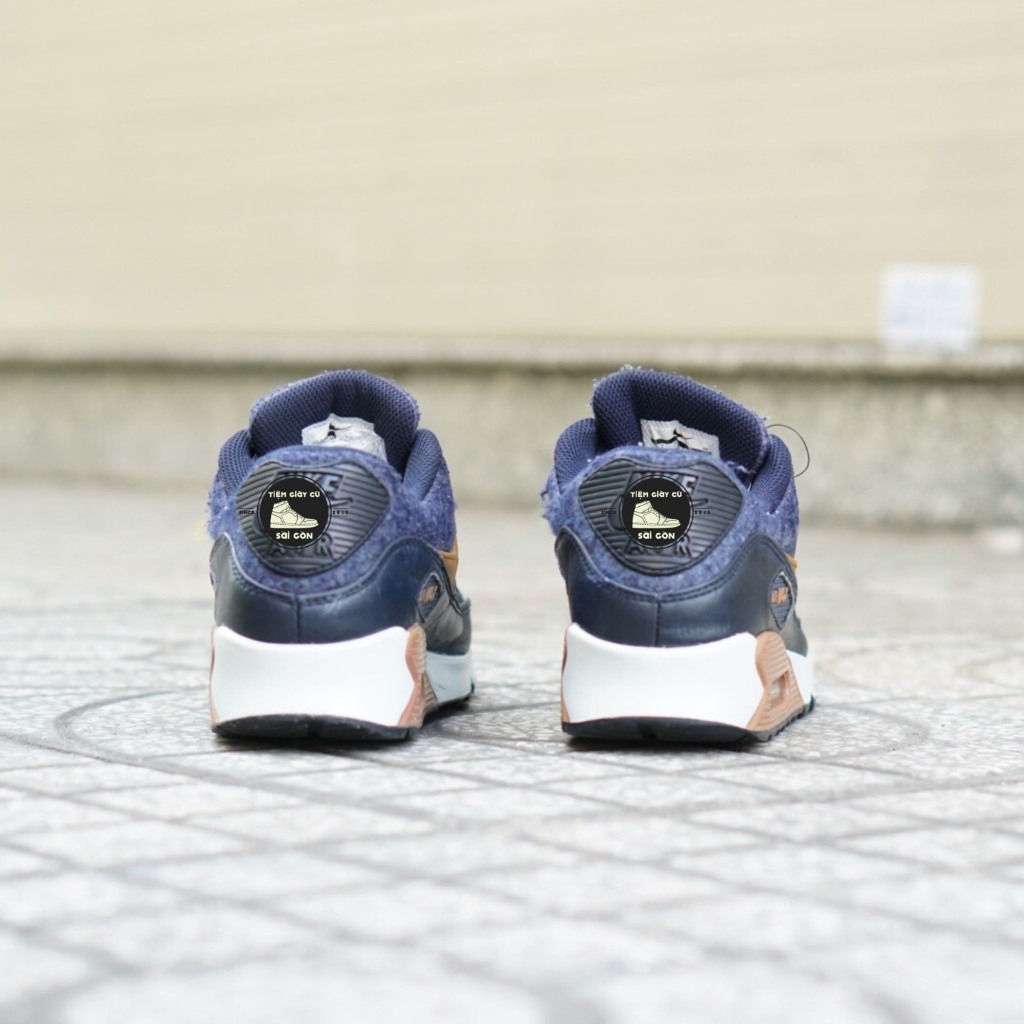 Giày Thể Thao Nam  AIRMAX 90 PREMIUM WOOL THUNDER BLUE 700155-404 - CŨ CHÍNH HÃNG