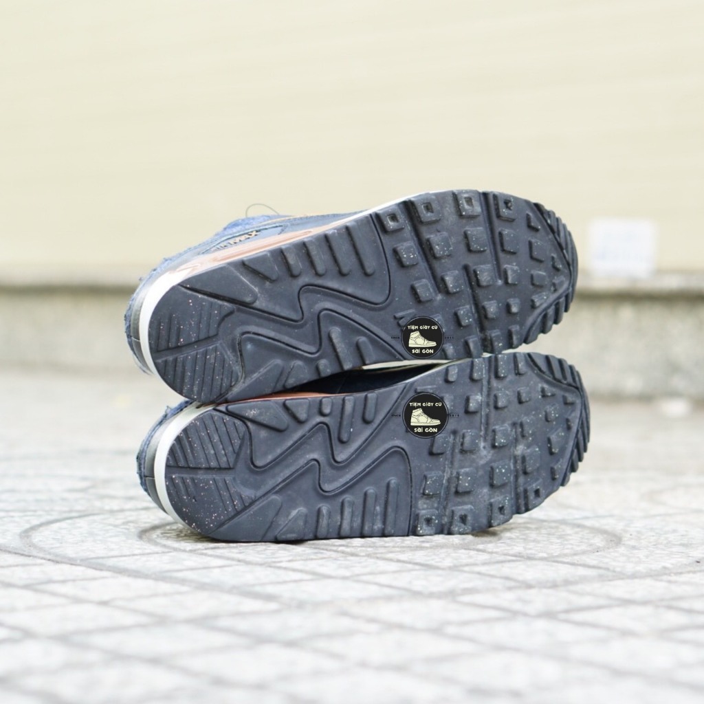 Giày Thể Thao Nam  AIRMAX 90 PREMIUM WOOL THUNDER BLUE 700155-404 - CŨ CHÍNH HÃNG