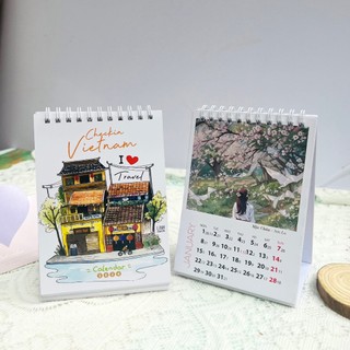 Lịch để bàn 2024 CÓ LỊCH ÂM KÈM NOTE CUTE DỄ THƯƠNG