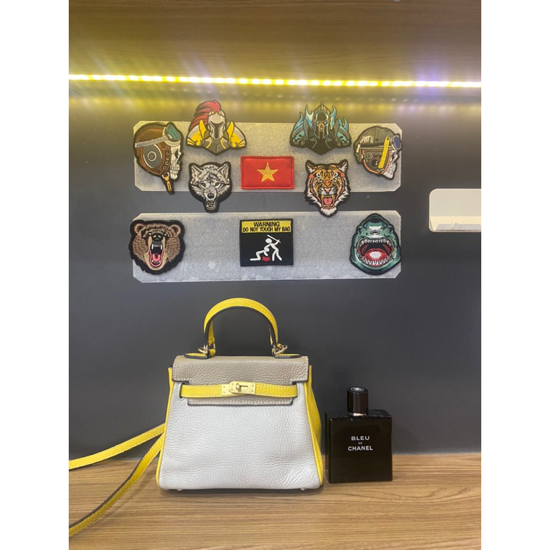 Túi si da thật dáng HM