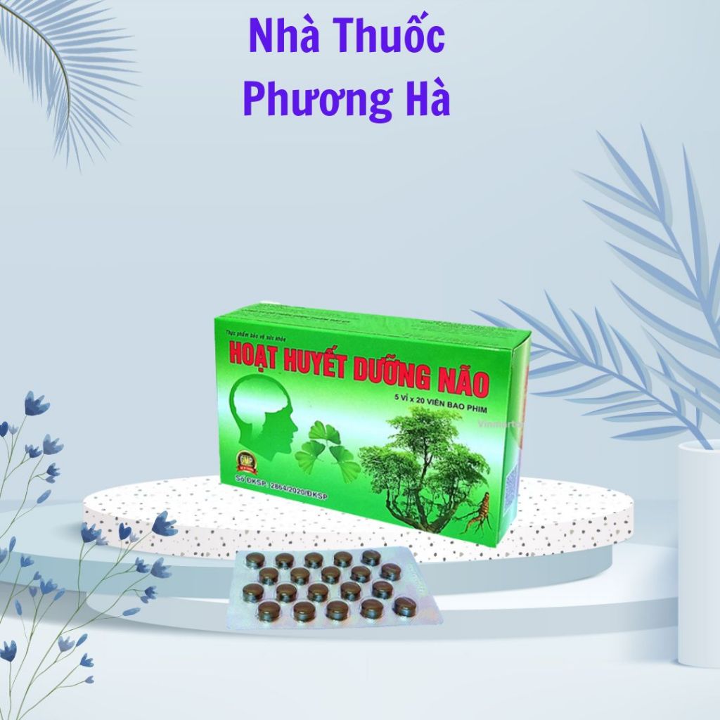 Hoạt huyết dưỡng não đại uy hộp 100 viên. Bổ não, tăng cường trí nhớ, giảm căng thẳng, nhức đầu.