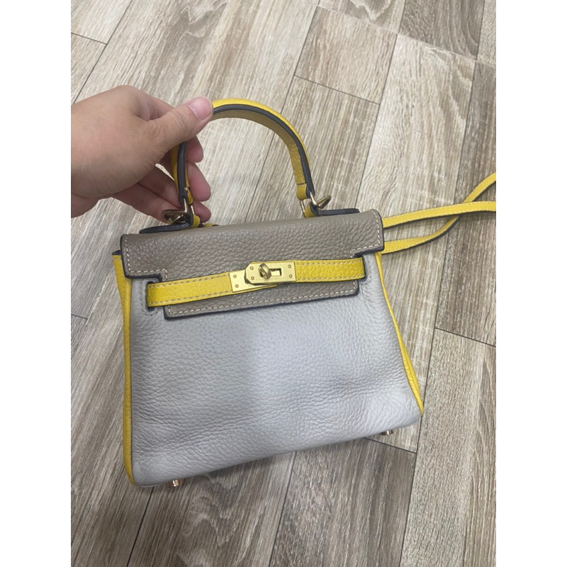 Túi si da thật dáng HM