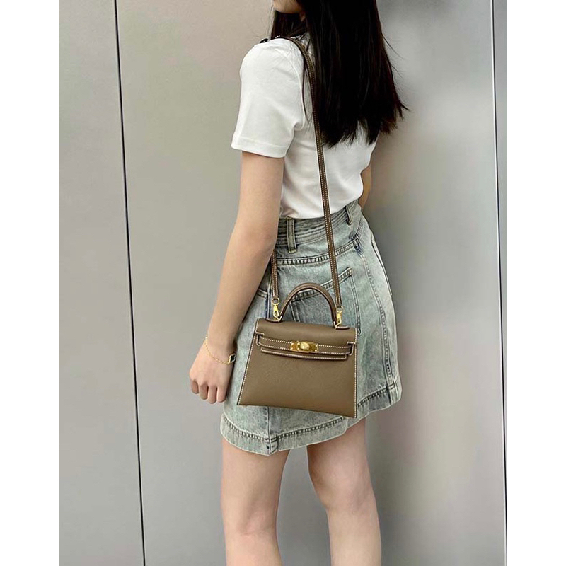 Túi si da thật dáng HM