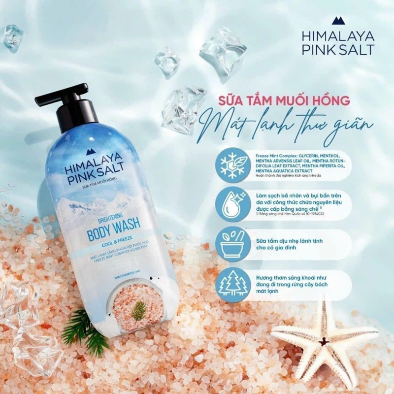 1 chai sữa tắm muối hồng Hymalaya 500gam