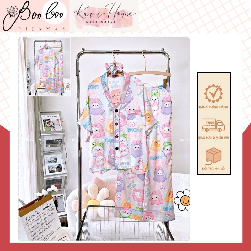 𝑲𝑨𝑽𝑰𝑯𝑶𝑼𝑺𝑬 🌱 Đồ Mặc Nhà Pijama 𝑻𝑵𝑸𝑫 𝑩𝒐𝒐 𝑩𝒐𝒐 Lụa Latin Freesize Hàng Thiết Kế