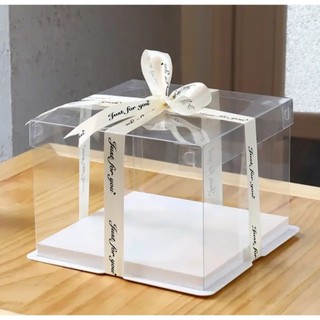 {COMBO10} Free ship Extra  - Hộp bánh kem trong suốt size 22 cao 17cm ( 6 inh - 3 chi tiết )( không kèm ruy bang )