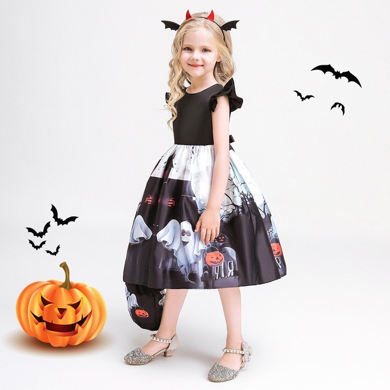 Váy đầm hóa trang Halloween xinh xắn cho bé gái dự tiệc