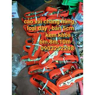 Bộ cảo vải kèm khoá tăng chỉnh loại dày , bản rộng 5cm 10m, 8m, 6m