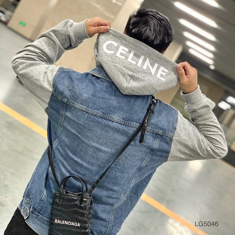 Áo khoác denim - Celine - Hoodie mũ thêu hot hit