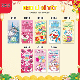 Set 5-10 bao lì xì tết 2024 - combo phối mẫu ngẫu nhiên