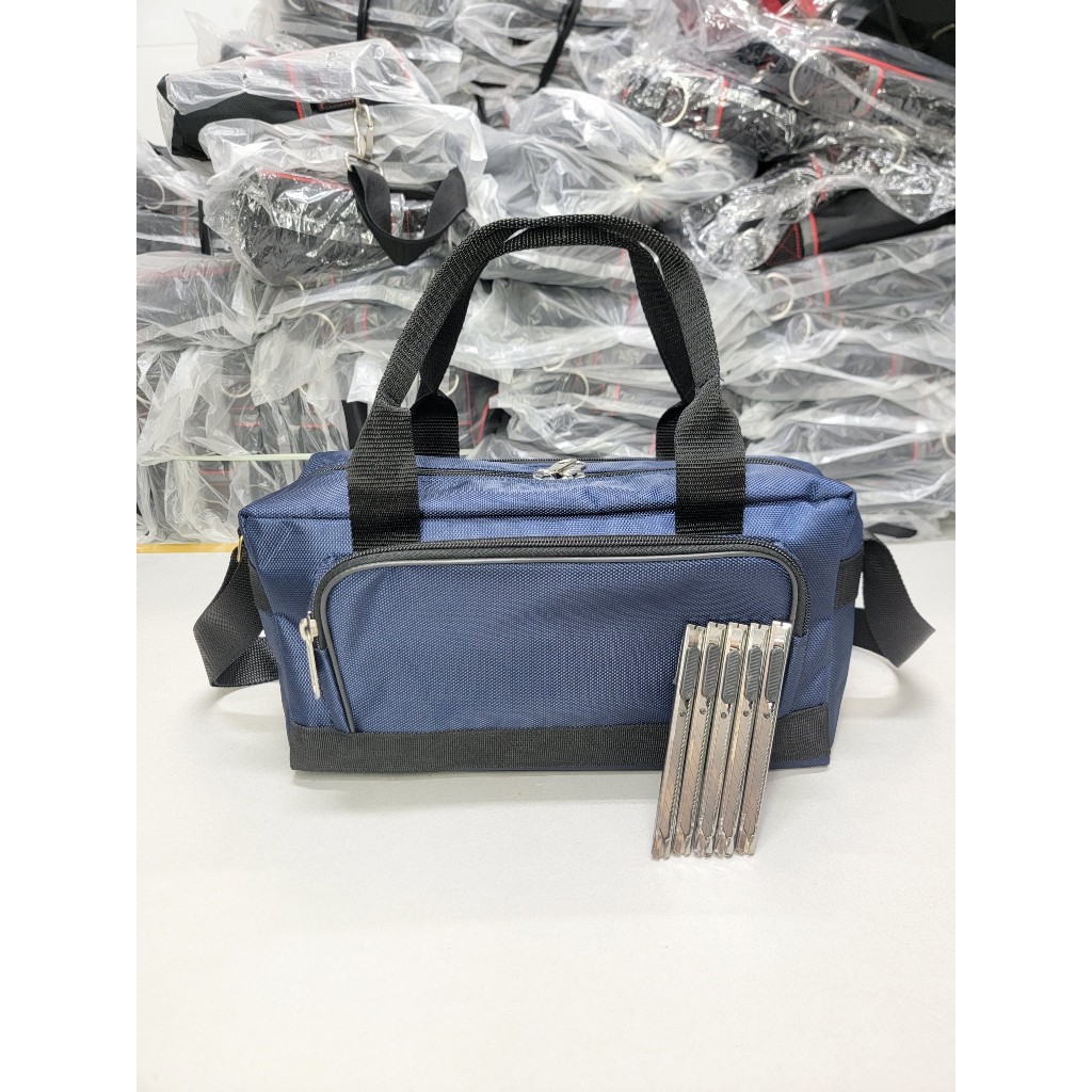 Combo Túi Đồ nghề (35cm x 13cm x 17cm) + 1 sét dao rọc giấy 5 cây